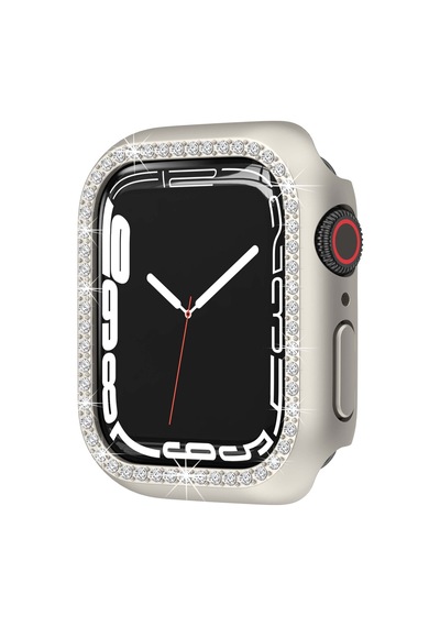 Watch Ultra Ultra 2 49mm Uyumlu Tek Sıra Parlak Taşlı Rubber Kasa Kapak