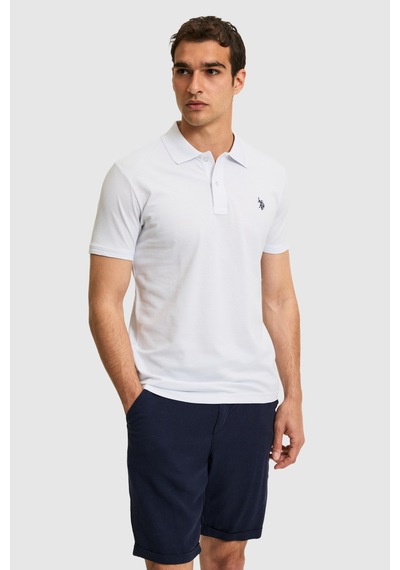 U.s. Polo Assn. Erkek Beyaz Tişört Basic 50322347-vr013