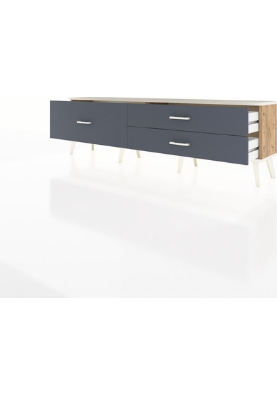 Arges Tv Ünitesi 3 Çekmeceli 176x30x51 Çam-aytaşı/antrasit Aytası/antrasıt Arges Tv Ünitesi 3 Çekmeceli 176x30x51 Çam-aytaşı/antrasit Aytası/antrasıt