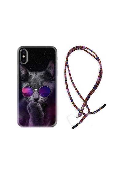 Apple Uyumlu iPhone XS Max Kılıf Rasta Boyun Askılı Carisma Cat 1607