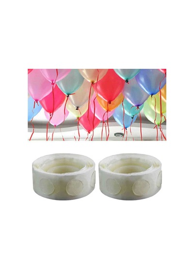 Balon Bandı 1 Paket 100 Adet Çift Taraflı Balon Yapıştırma Bandı Tüm Yaşlar