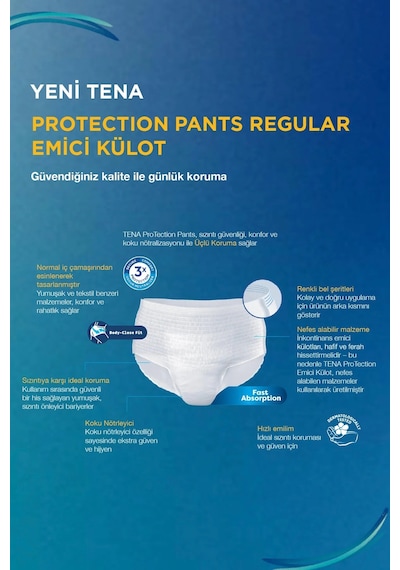 Tena Protection Pants Regular Emici Külot Yetişkin Bezi Xl 360adt Tek Ebat