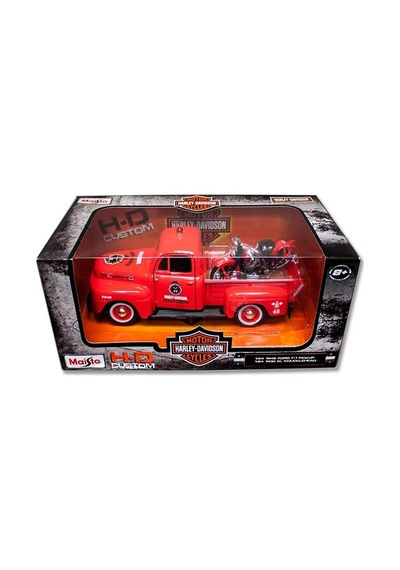 Harley Davidson 1:24 Ford F1 Pickup Ve 1936 Knucklehead