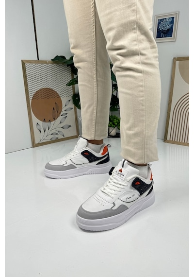 Günlük Erkek Sneaker Bağcıklı Kalın Desenli Tabanlı Oval Burunlu Bilek Destekli Spor Ayakkabı 2282 Buz Beyaz Oranj Laci Günlük Erkek Sneaker Bağcıklı Kalın Desenli Tabanlı Oval Burunlu Bilek Destekli Spor Ayakkabı 2282 Buz Beyaz Oranj Laci