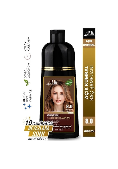 Jaja Vitamin İçerikli Saç Pigment Şampuanı Unisex 300 Ml 8.0 Açık Kumral Tüm Saçlar
