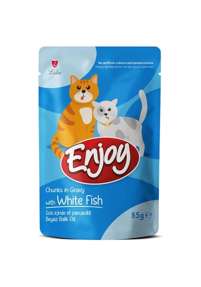 Enjoy Enjy Pouch Balıklı Yetişkin Kedi Maması 85 Gr X 24 Adet