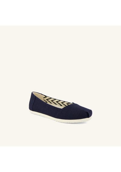 10023039 Navy Babet Kadın 10023039 10023027 Toms Alpargata Ballet Heritage Canvas 10023039 Navy