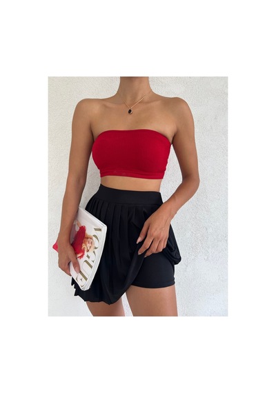 Winmoda34 Kadın Tenis Eteği Içten Taytlı Siyah