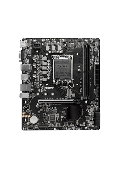 Msı Pro H610m-e Ddr5 1700p 5600 Oc Hdmı Vga M.2 Usb3.2 Glan Matx