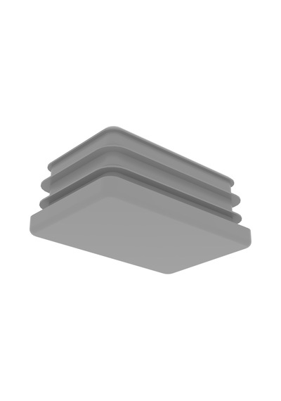 Cateksss 40x60 Mm Profil İçin Kademeli İçe Geçme Profil Tapası, Profil Kapak, Profil Tapa Gri Ral7035 - 15 Li Paket