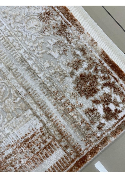 Merinos Halı Therapy 79820 020 Serisi Akrilik Salon Oturma Yatak Odası Halısı Krem - Kiremit