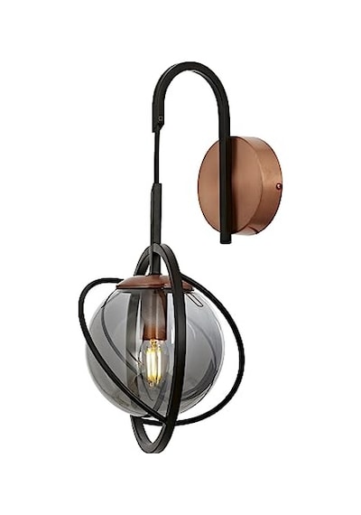 Ap-60291-1bsy Siyah Boyalı Aplik E14 Metal Cam 22x24cm 10 Parça Siyah