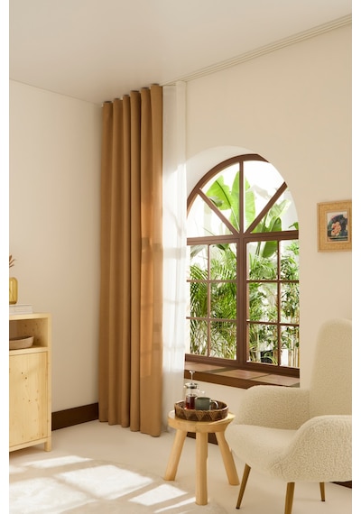Kaşmir Home Perla Keten Fon Perde Bej 150x270 Cm Bej