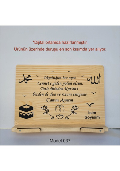 Münzevi Masaüstü Ahşap Rahle/tablet/kitap Tutucu-model037