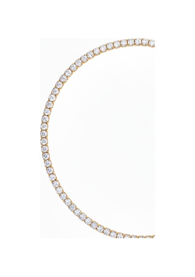 925 Ayar Gümüş Işıltılı Tenis Bileklik - 14k Gold Renk Beyaz