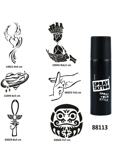 Mistik Zaman Spray Tattoo Geçici Dövme Yapma Seti Sprey Dövme Kiti