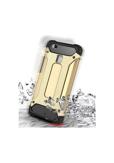Kilifone - Huawei P9 Lite Mini Uyumlu - Kılıf Çift Katman Koruyucu Crash Military Tank Kılıf - Mavi Mavi