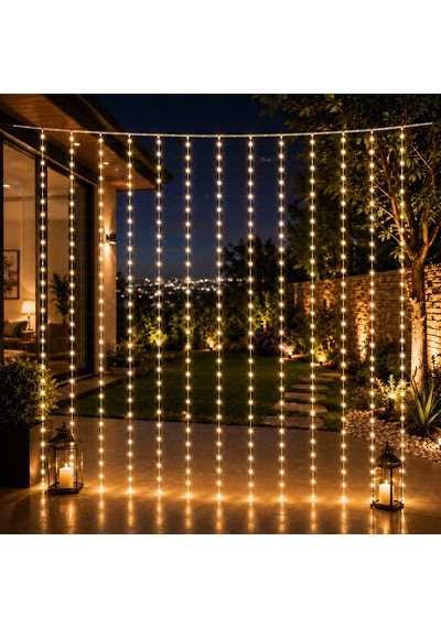 Yuksek Kalite Salkım Led Işık 3 Metre 20 Cm X 2 Metre 80 Cm 12 Dallı Gün Işığı Yılbaşı Noel Işığı