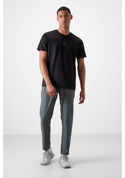 Tommy Life Siyah Polyester Nefes Alan Dokulu İnce Esnek Standart Fit Erkek Performans T-shirt - 88396 Siyah