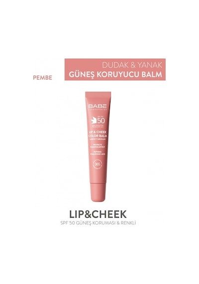 Babe Lip&Cheek Balm Pink SPF50 20ml - Dudak ve Yanak Balmı