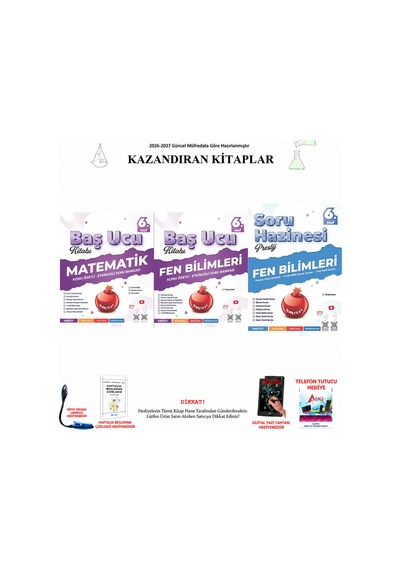 Nartest 6. Sınıf Matematik Fen Baş Ucu Ve Fen Soru Hazinesi 3 Kitap Seti