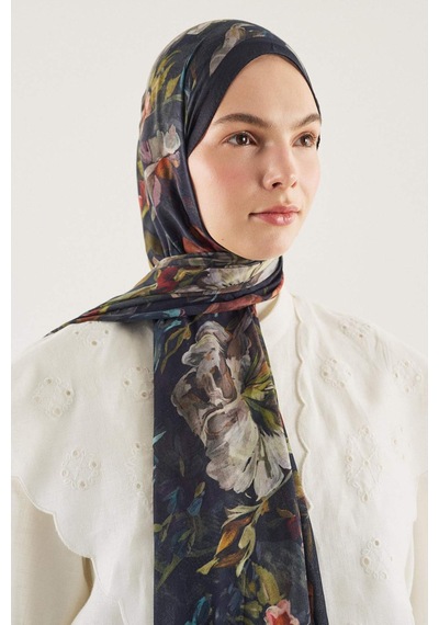 Defacto Fresh Scarfs X Defacto Midnight Botanic Viskon Şal I1748ax26smbk27 Siyah-bk27