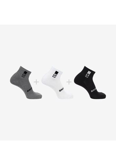 Salomon Everyday Ankle 3-pack Çorap-27426 Siyah-beyaz-füme