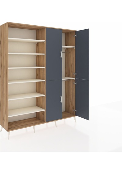 Hyperion Gardrop 8 Raflı 4 Kapaklı 2 Askılı 176x44x221 Çam-antrasit/aytaşı Antrasit/aytaşı Hyperion Gardrop 8 Raflı 4 Kapaklı 2 Askılı 176x44x221 Çam-antrasit/aytaşı Antrasit/aytaşı