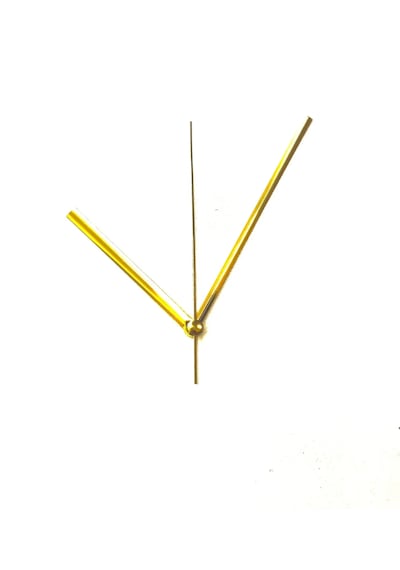 MetaQuartz Aksesuar Küçük Gold Çubuk Metal Akrep Yelkovan Gold