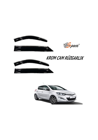 Krom Cam Rüzgarlığı 1.2Mm Hyundai I20 2014 4'Lü - Caru437