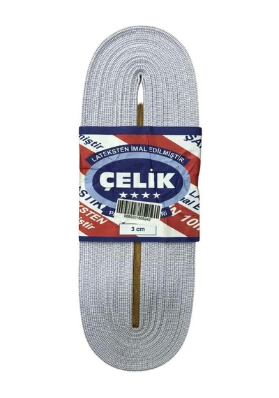 10 M 3 Cm Beyaz Paça Lastiği Çok Renkli