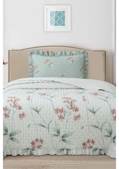 Breeze Doğal Rapsodi Tek Kişilik Yatak Örtüsü 180x240 Çok Renkli