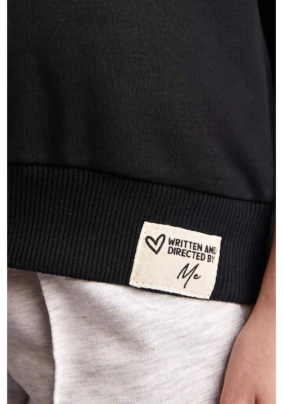 Defacto Relax Fıt Bisiklet Yaka Uzun Kollu Siyah Sweatshirt Kız Çocuk E6842a826aubk81 Siyah-bk81 Defacto Relax Fıt Bisiklet Yaka Uzun Kollu Siyah Sweatshirt Kız Çocuk E6842a826aubk81 Siyah-bk81