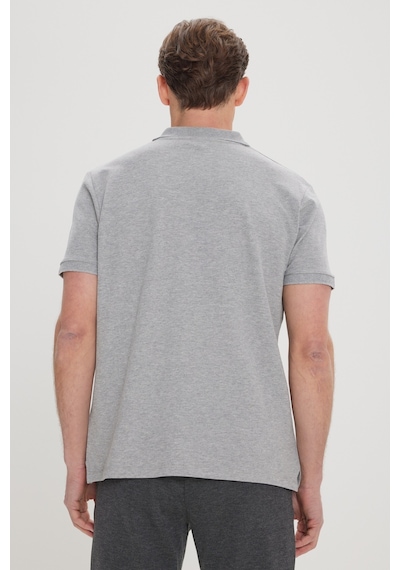 Ac&Co / Altınyıldız Classics Erkek Gri Slim Fit Dar Kesim Polo Yaka Tişört 4A4820200001GmjXL Gri