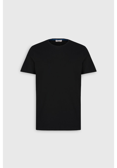 AC&Co / Altınyıldız Classics Erkek Sıyah Slim Fit Dar Kesim Bisiklet Yaka Desenli Tişört Siyah