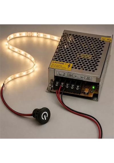 Hubrendy Sh Powermaster Pm-30779 5v Dc 16mm Gömme Dokunmatik Led Dimmer Kontrolcüsü Switch Buton Siy