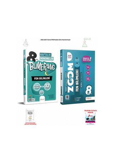 Günay 8. Sınıf Lgs Fen 050 Hediyeli 2 Kitap Seti