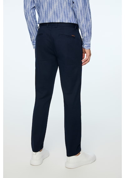 Morven Erkek Lacivert Pamuk Trend Düz Slim Fit Chino Pantolon 26ys003008200 Lacivert