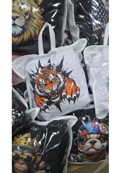 Beyaz Tiger Kaplan Logolu Kumaş Servis Kılıfı Ön Arka Kılıf 4 Parça Arka 2 Parca Logolu Penye 1.ka 1 Takım