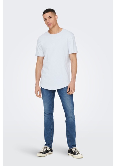 Only & Sons Erkek Onsbenne Bisiklet Yaka T-Shirt 22017822 A.Mavi Açık Mavi