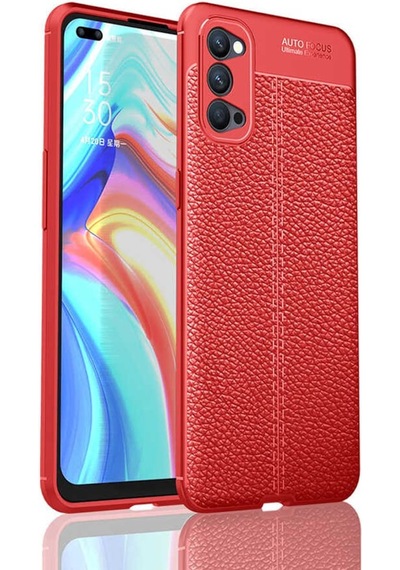 Oppo Reno 4 Kılıf Zore Niss Deri Desenli Silikon Kılıf