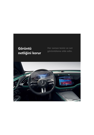 Mercedes E180 Uyumlu Dijital Gösterge Paneli Araç Ekran Koruyucu W214 9h Nano Kırılmaz Şeffaf