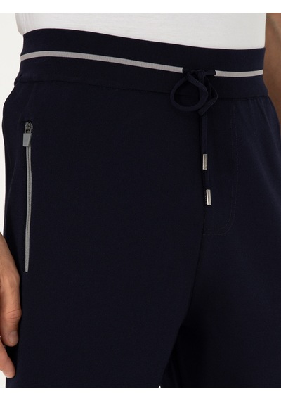 Cacharel Lacivert Jogging Fit Triko Pantolon
