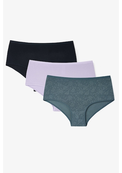 Penti Renkli Pure Feel 3'lü Pamuklu Yüksek Bel Slip Külot