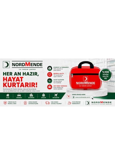 Nordmende İlk Yardım Çantası Acil Müdahale Seti - Araç, Ev, Ofis Ve Seyahat İçin