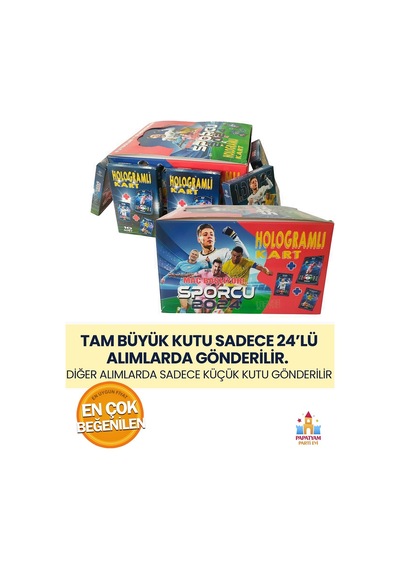 Sporcu 2024 Futbolcu Kartları - Hologramlı 80 Kartlık Set, Süper Final Spor Oyunu Kartları