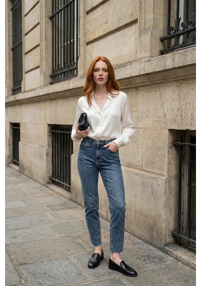 Hiccup My Fashıon Yüksek Bel Dar Kesim Skinny Kot Pantolon Lacivert 06