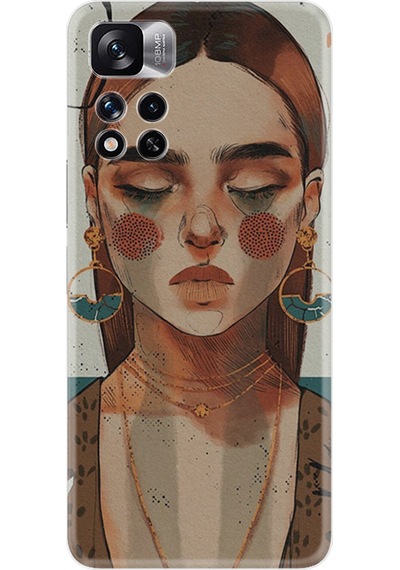Xiaomi Redmi Note 11 Pro Kılıf Resimli Desenli Baskılı Silikon Woman Maniplatiun 1362