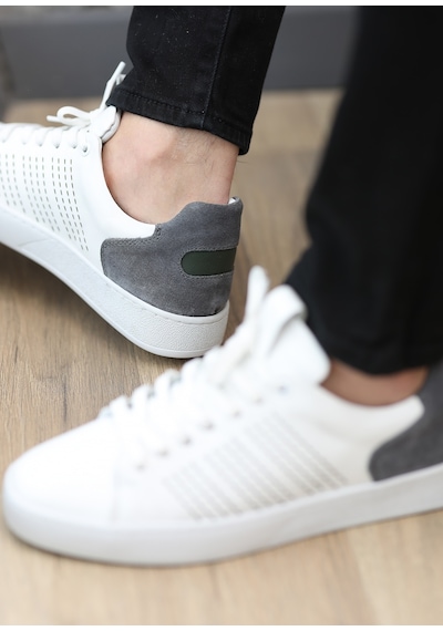 Hakiki Deri Rahat Giymli Günlük Sneaker Erkek Ayakkabı Daks6558 001