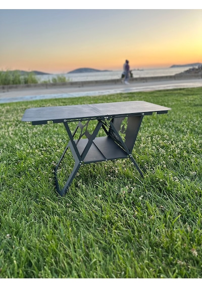 Portatif Katlanır Kamp Masası, Piknik, Plaj, Outdoor Çelik Kamp M